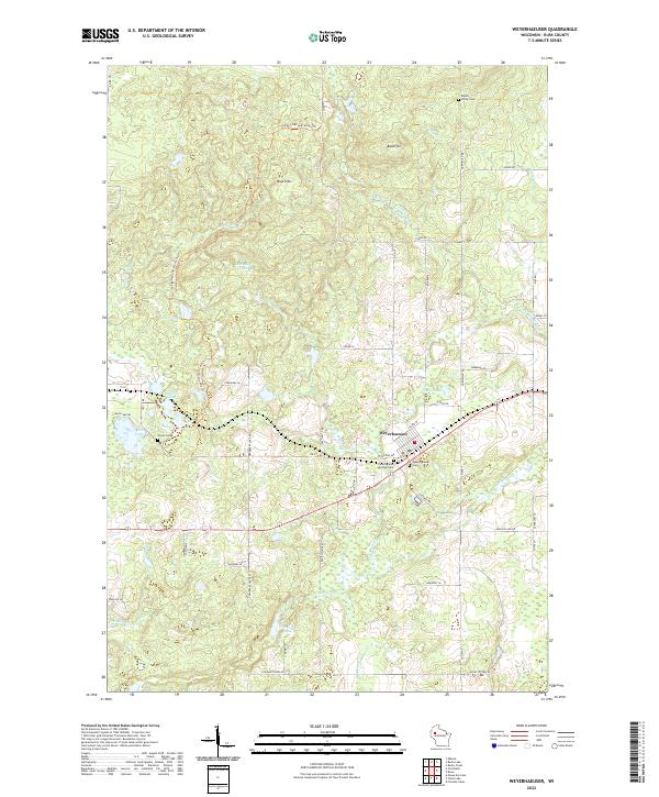 Weyerhaeuser, WI — USGS 7.5-minute topo (2022)
