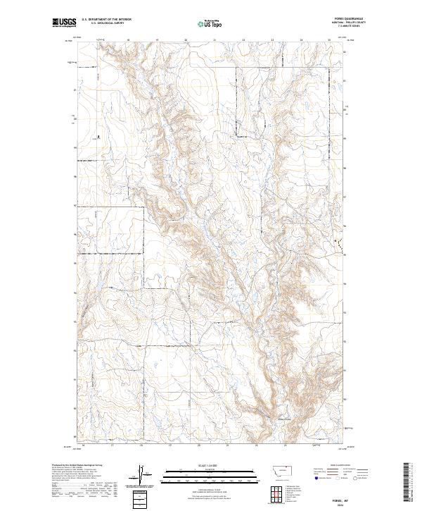 Forks, MT — USGS 7.5-minute topo (2024)