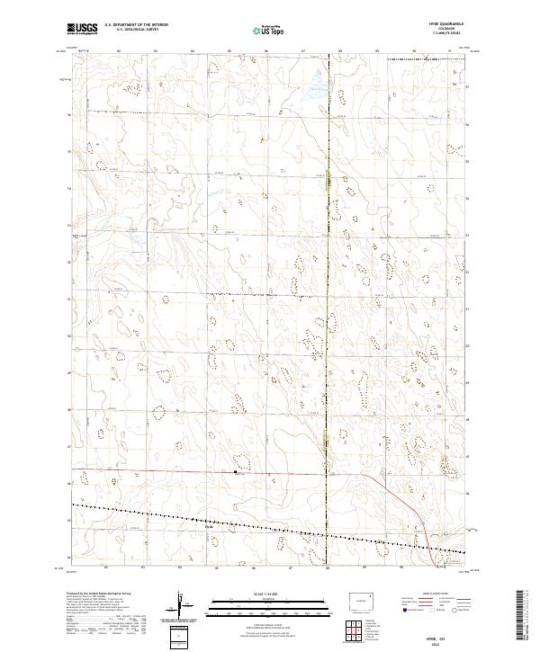 Hyde, CO — USGS 7.5-minute topo (2022)