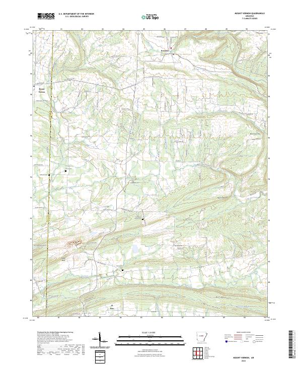 Mount Vernon, AR — USGS 7.5-minute topo (2024)
