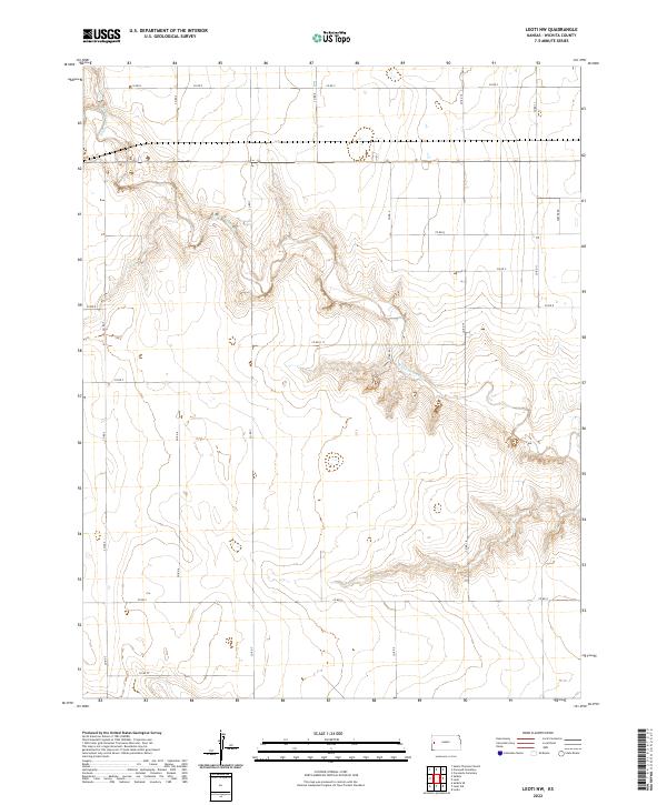 Leoti NW, KS — USGS 7.5-minute topo (2022)
