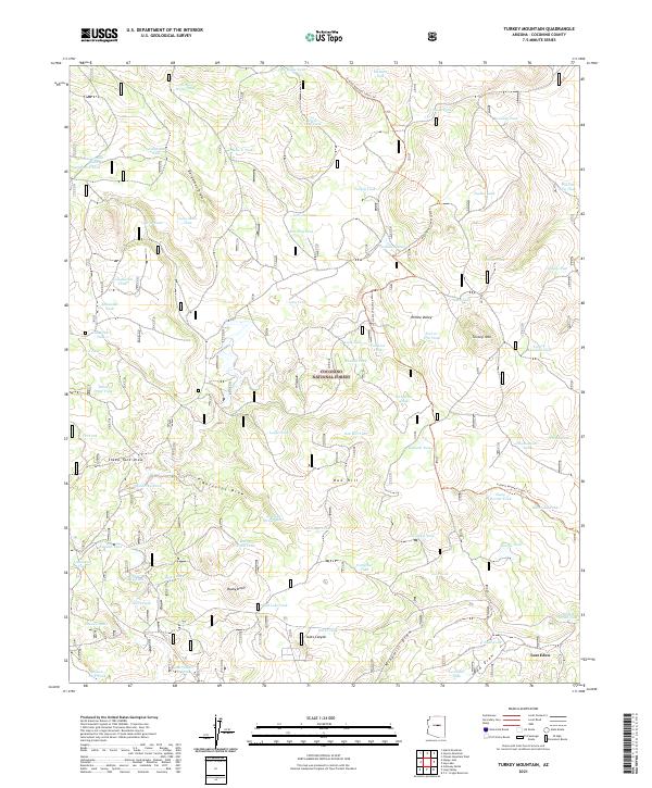 Turkey Mountain, AZ — USGS 7.5-minute topo (2021)