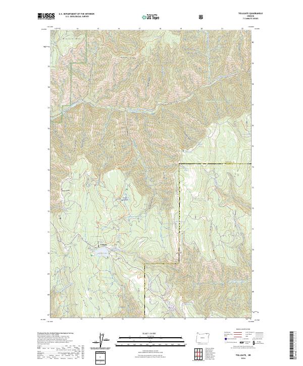 Tollgate, OR — USGS 7.5-minute topo (2024)