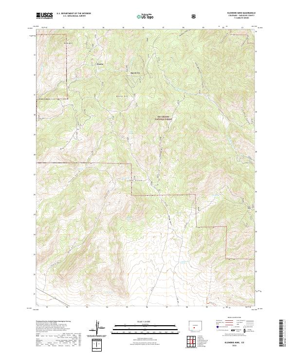 Klondike Mine, CO — USGS 7.5-minute topo (2022)