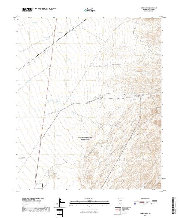 Florence NE, AZ — USGS 7.5-minute topo (2021)