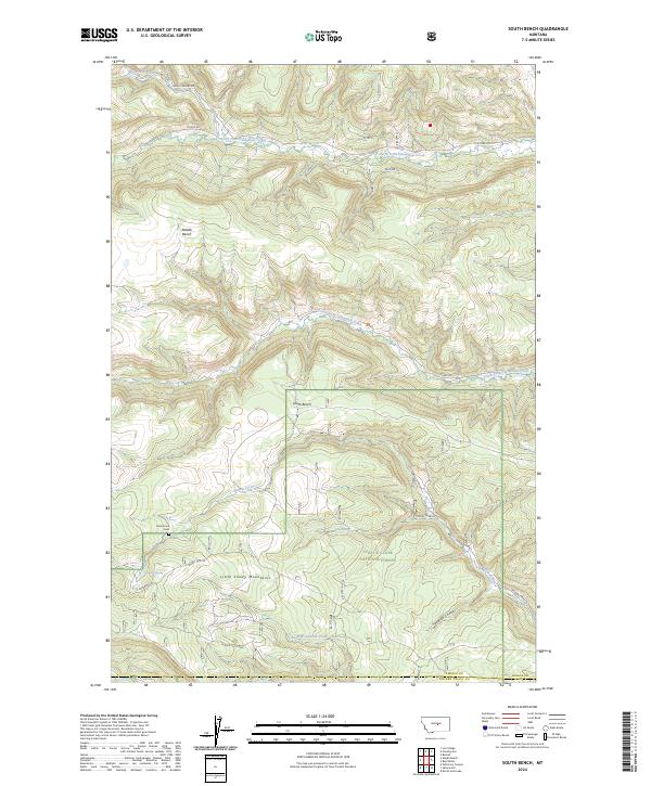 South Bench, MT — USGS 7.5-minute topo (2024)