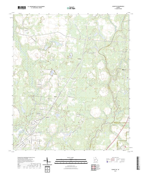 Albany NE, GA — USGS 7.5-minute topo (2024)