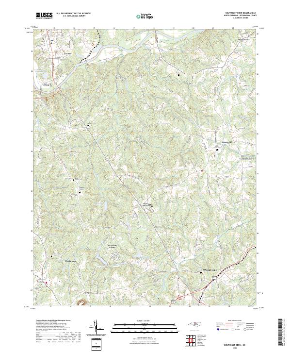 Southeast Eden, NC — USGS 7.5-minute topo (2022)