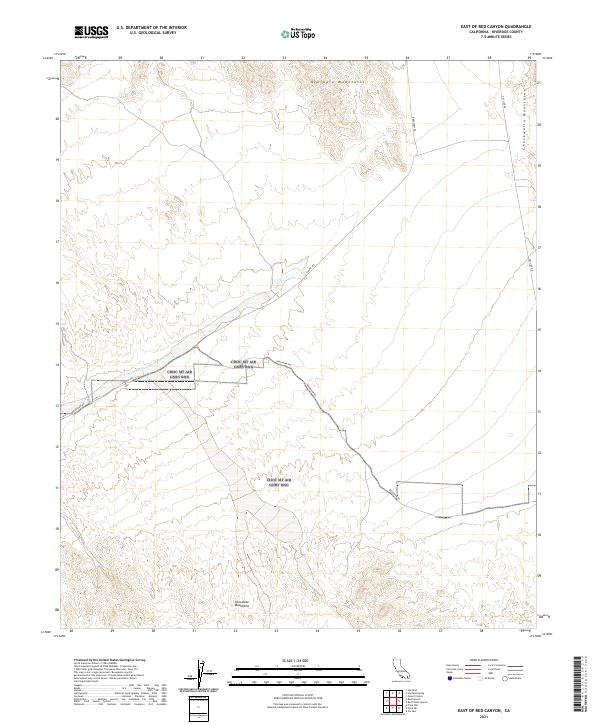 East of Red Canyon, CA — USGS 7.5-minute topo (2021)