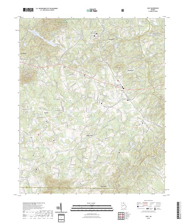Leaf, GA — USGS 7.5-minute topo (2024)