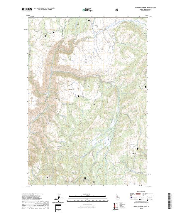 Rocky Comfort Flat, ID — USGS 7.5-minute topo (2024)