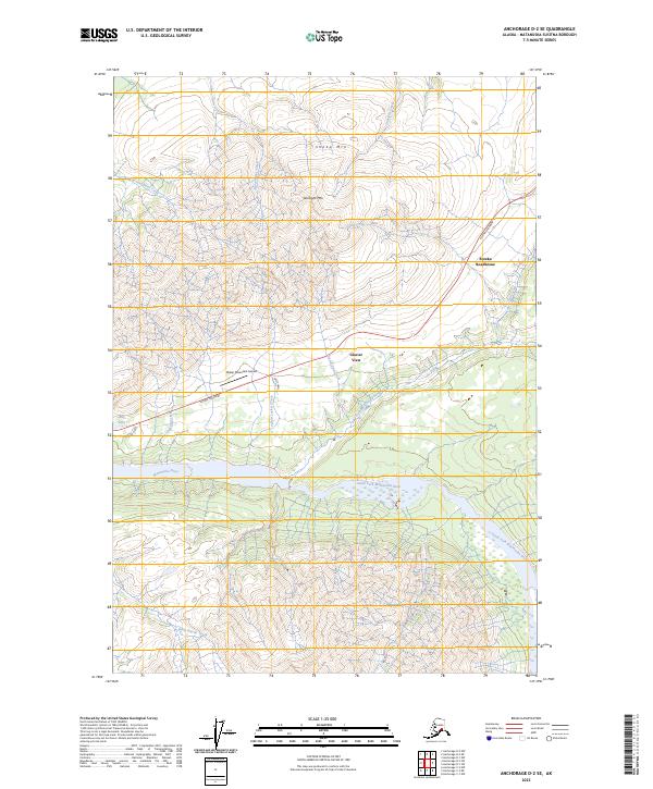 Anchorage D-2 SE, AK — USGS 7.5-minute topo (2023)