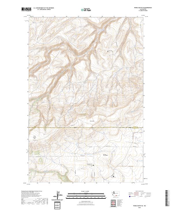 Poisel Butte SE, WA — USGS 7.5-minute topo (2023)