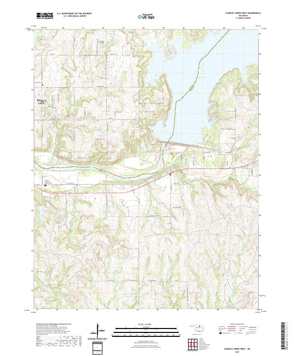 Charley Creek West, OK — USGS 7.5-minute topo (2022)
