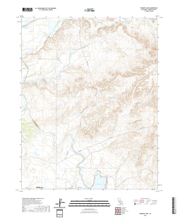 Yosemite Lake, CA — USGS 7.5-minute topo (2021)