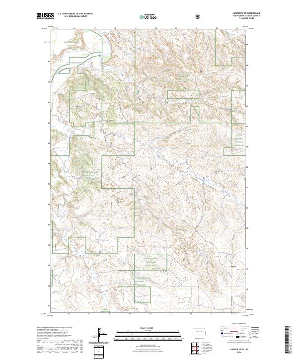 Juniper Spur, ND — USGS 7.5-minute topo (2024)