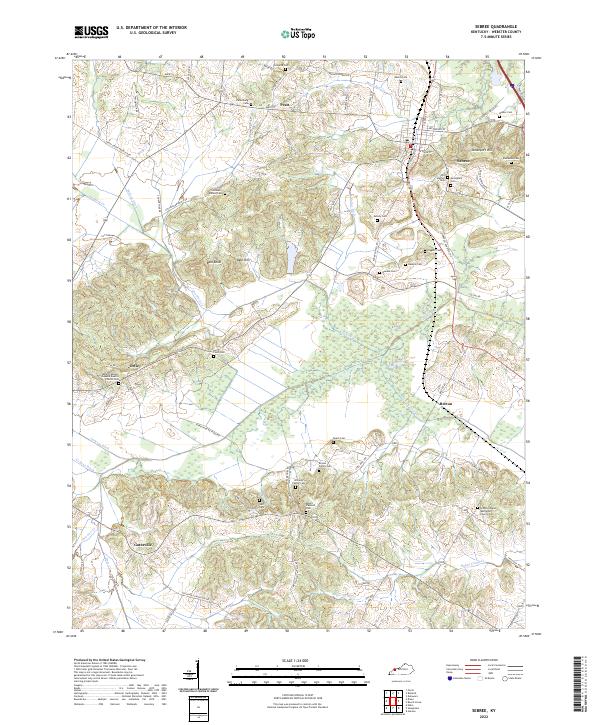 Sebree, KY — USGS 7.5-minute topo (2022)