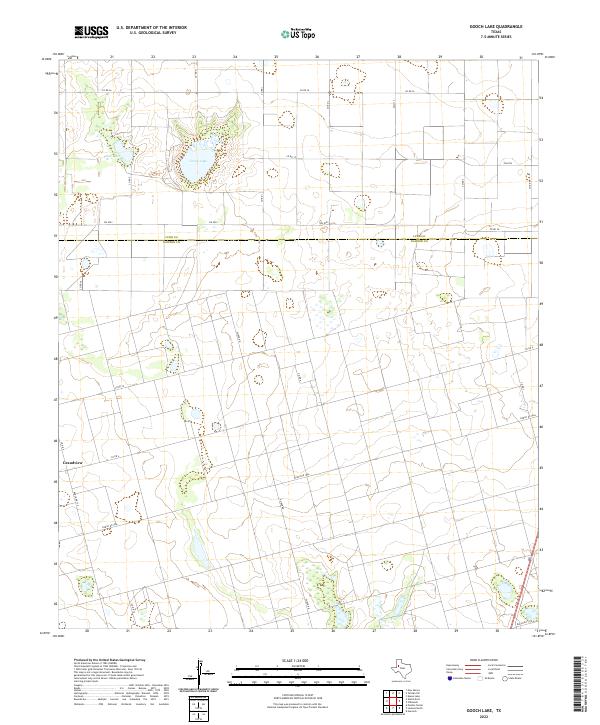 Gooch Lake, TX — USGS 7.5-minute topo (2022)
