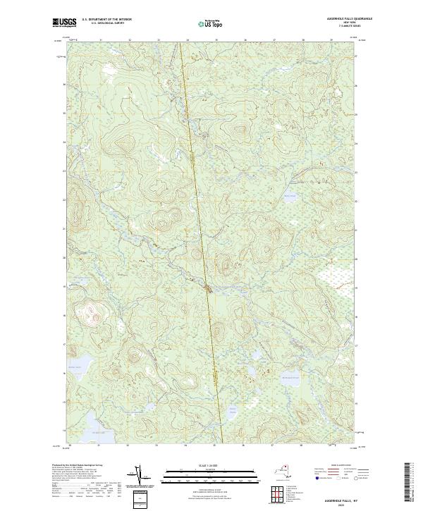 Augerhole Falls, NY — USGS 7.5-minute topo (2023)