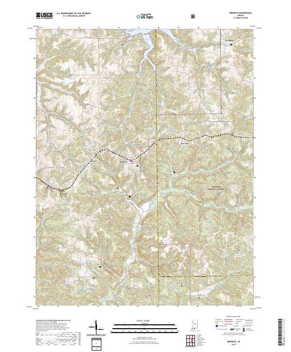 Birdseye, IN — USGS 7.5-minute topo (2022)