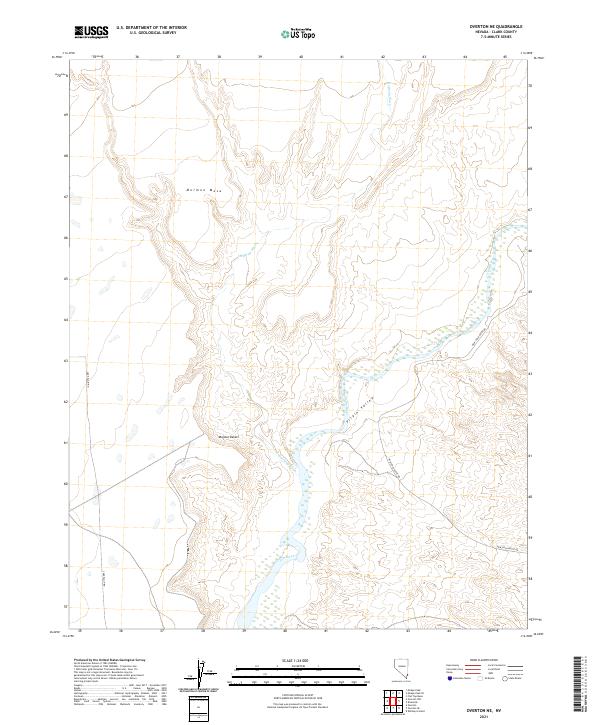 Overton NE, NV — USGS 7.5-minute topo (2021)