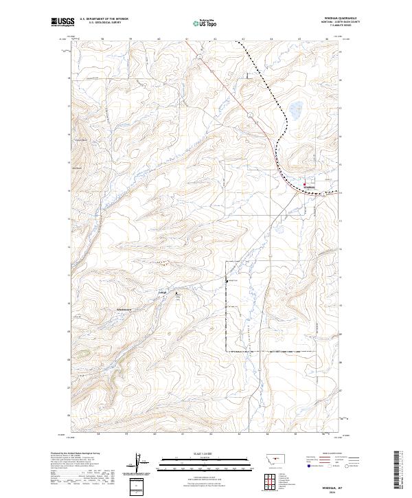 Windham, MT — USGS 7.5-minute topo (2024)
