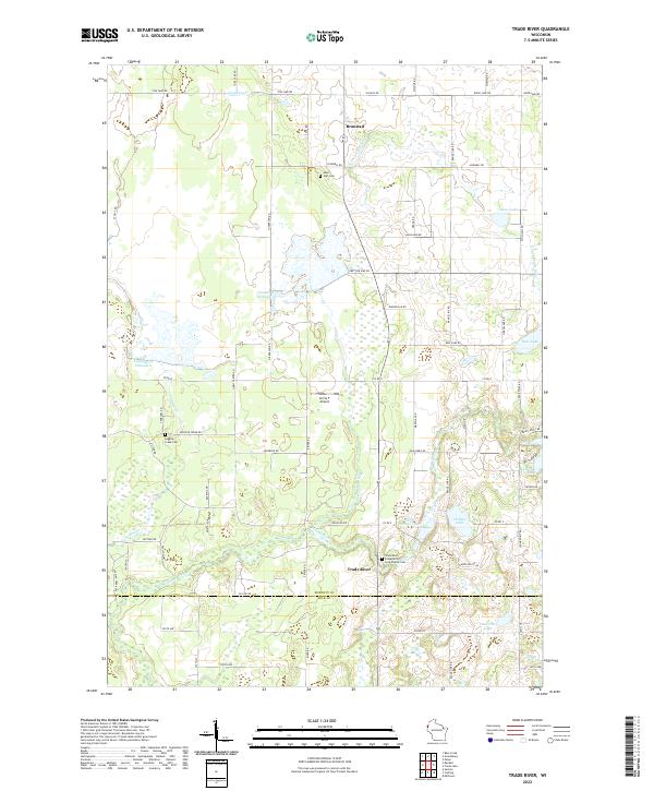 Trade River, WI — USGS 7.5-minute topo (2022)