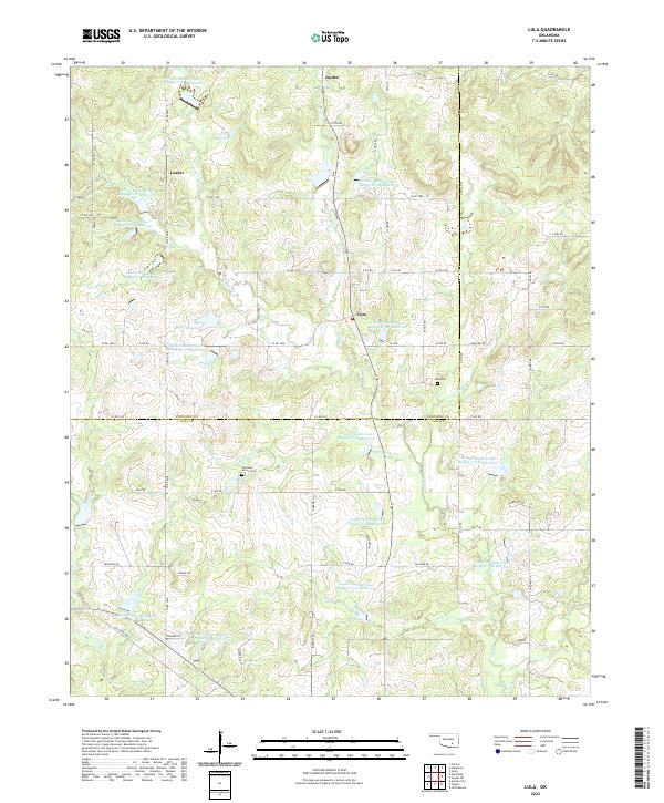 Lula, OK — USGS 7.5-minute topo (2022)