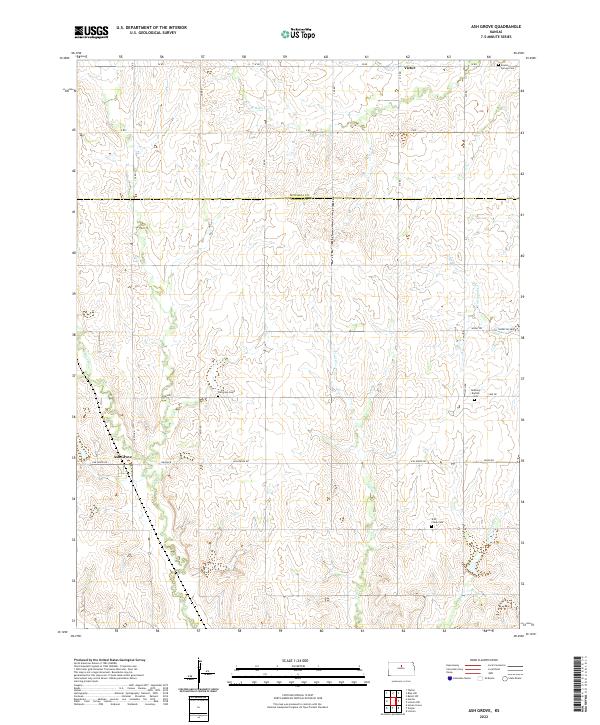 Ash Grove, KS — USGS 7.5-minute topo (2022)