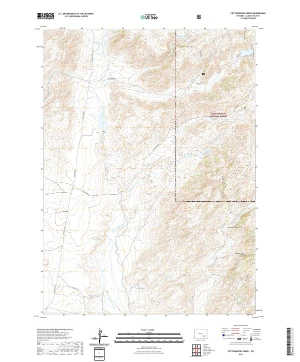 Cottonwood Creek, WY — USGS 7.5-minute topo (2021)