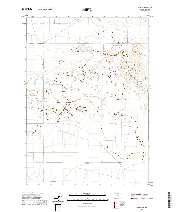 Fossil Lake, OR — USGS 7.5-minute topo (2023)