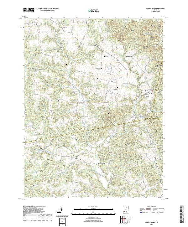 Sinking Spring, OH — USGS 7.5-minute topo (2023)