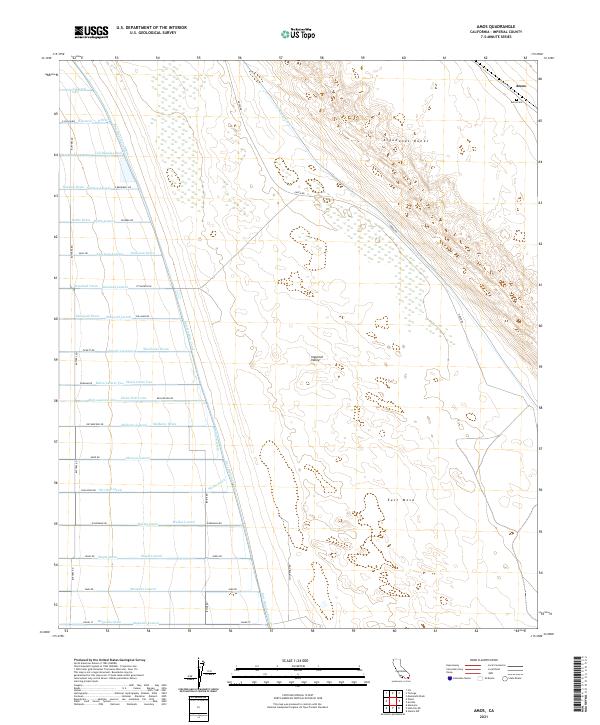 Amos, CA — USGS 7.5-minute topo (2021)