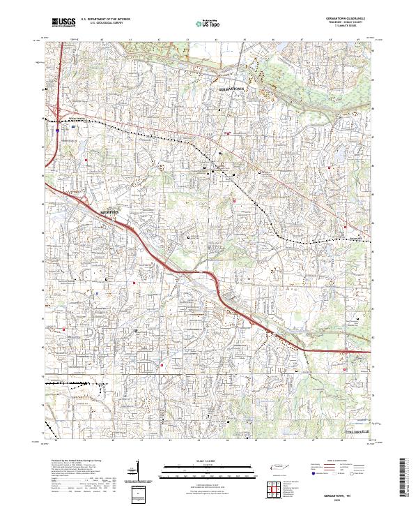 Germantown, TN — USGS 7.5-minute topo (2023)