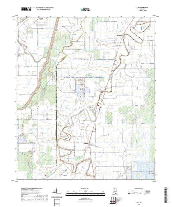 Cary, MS — USGS 7.5-minute topo (2024)