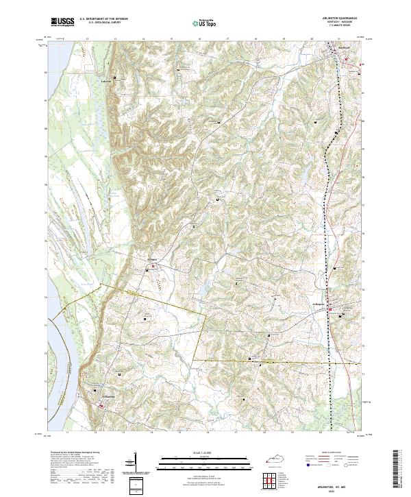 Arlington, KY-MO — USGS 7.5-minute topo (2022)