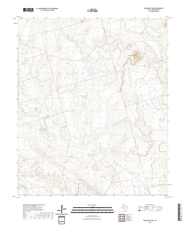 Mushaway Peak, TX — USGS 7.5-minute topo (2022)