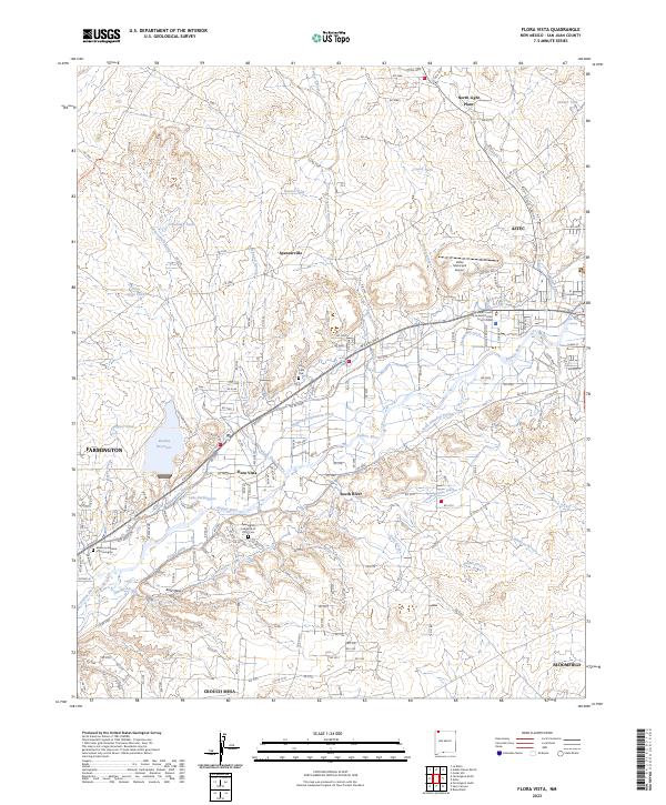 Flora Vista, NM — USGS 7.5-minute topo (2023)