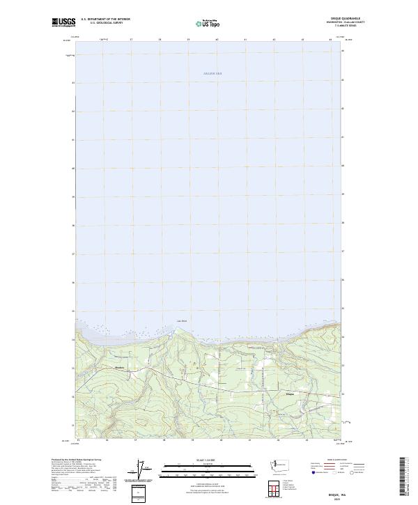 Disque, WA — USGS 7.5-minute topo (2023)