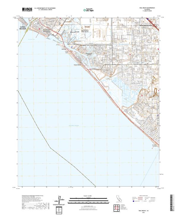 Seal Beach, CA — USGS 7.5-minute topo (2021)