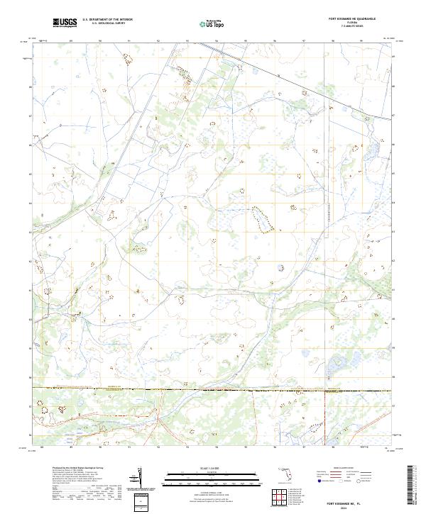 Fort Kissimmee NE, FL — USGS 7.5-minute topo (2024)