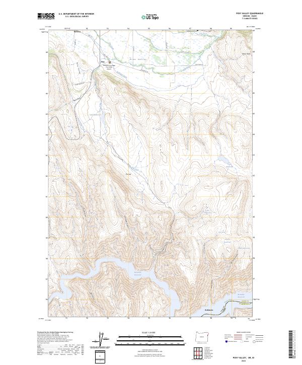 Posy Valley, OR-ID — USGS 7.5-minute topo (2024)