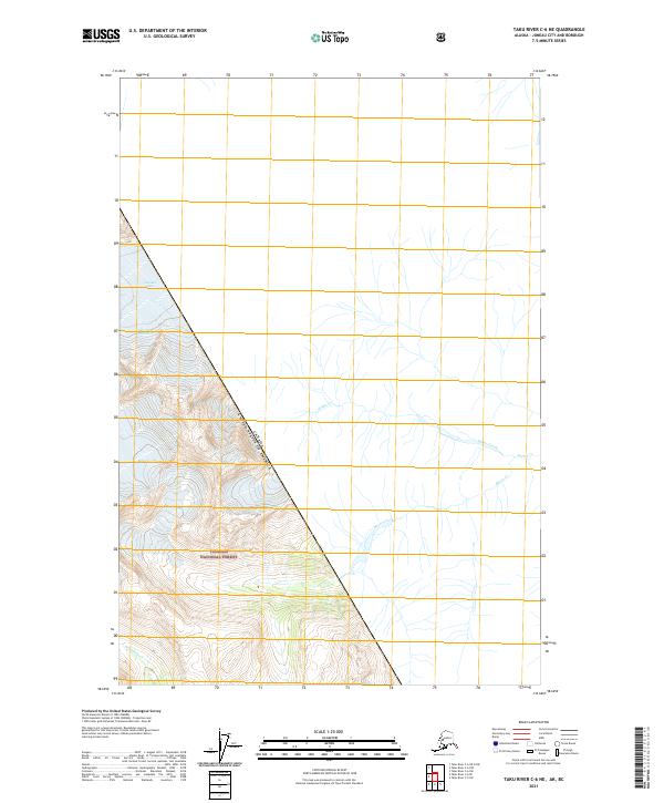 Taku River C-6 NE, AK-BC — USGS 7.5-minute topo (2021)