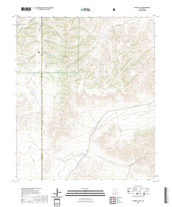 Chimney Lake, NM — USGS 7.5-minute topo (2023)