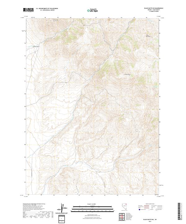 Black Butte NE, NV — USGS 7.5-minute topo (2021)