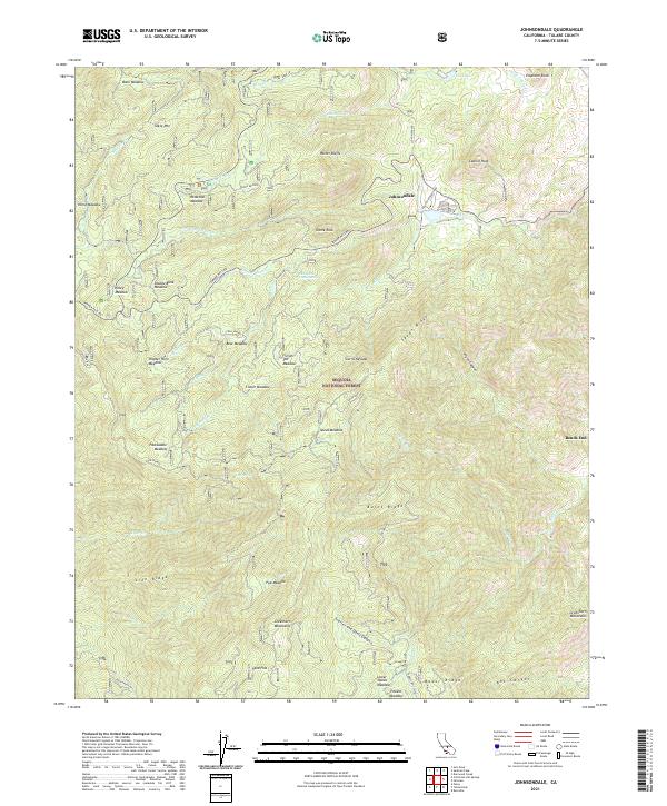 Johnsondale, CA — USGS 7.5-minute topo (2021)