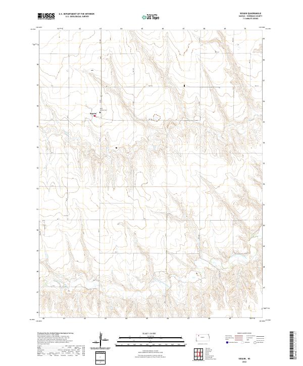 Seguin, KS — USGS 7.5-minute topo (2022)
