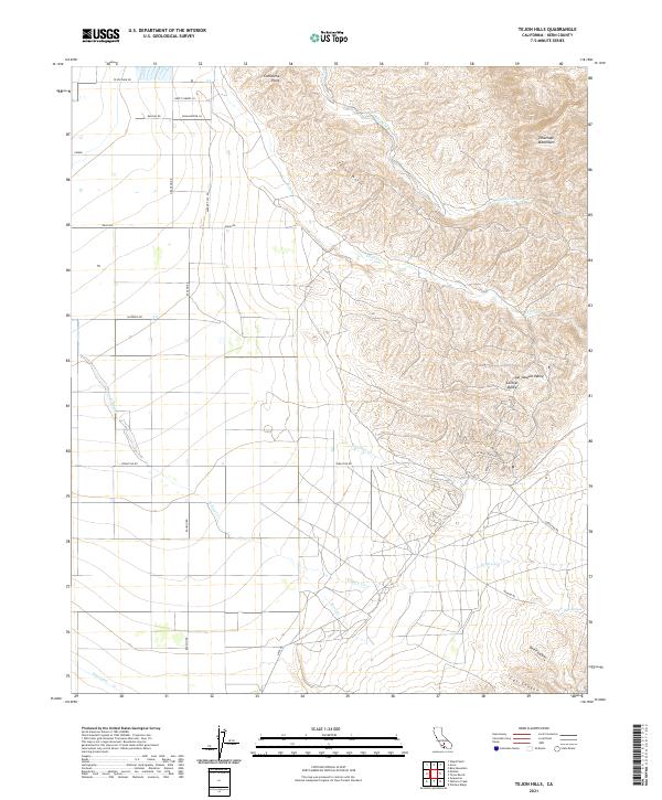 Tejon Hills, CA — USGS 7.5-minute topo (2021)