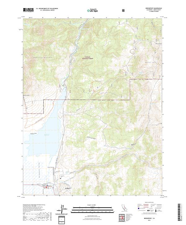 Bridgeport, CA — USGS 7.5-minute topo (2021)