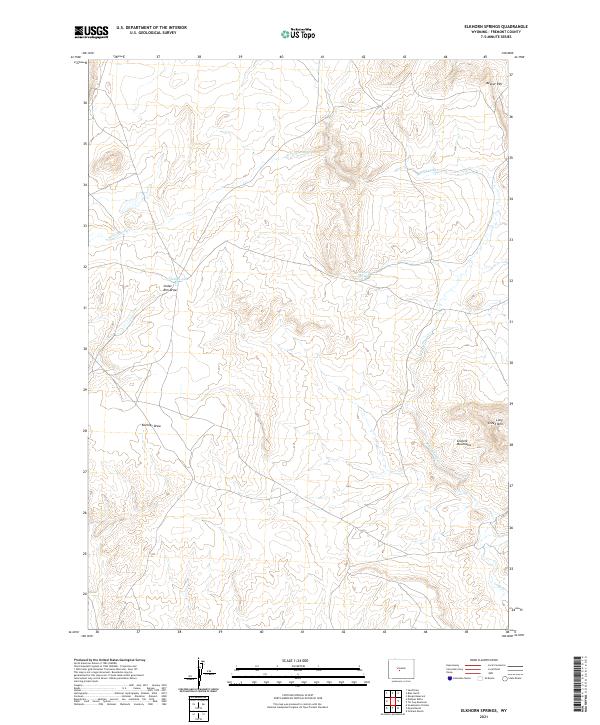 Elkhorn Springs, WY — USGS 7.5-minute topo (2021)